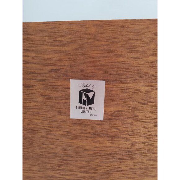 Large Vintage Gunther Mele 1970's wooden jewelry box. Jewellery with drawers. - Picture 5 of 10